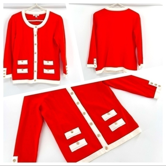 Tyler Boe CORE Cardigan Sweater Orange Size XS - Picture 1 of 13